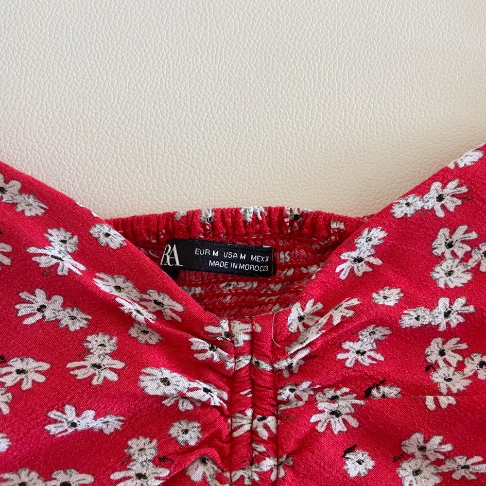 Red Floral Top - Picture 3 of 3